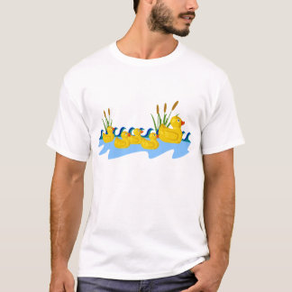 T-shirts tshirt de borracha da família do pato