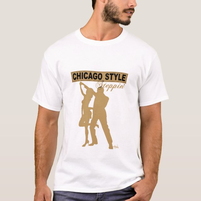 T-shirts TShirt de Steppin do estilo de Chicago (Frente)