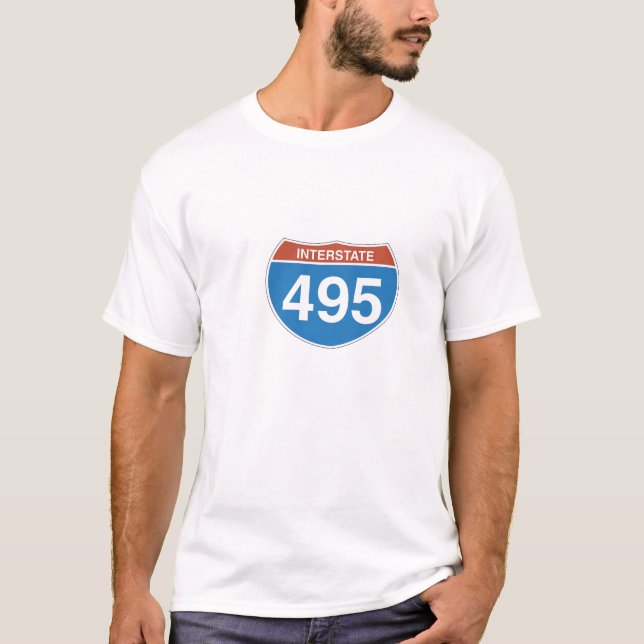 T-shirts Tshirt de um estado a outro de 495 homens (Frente)