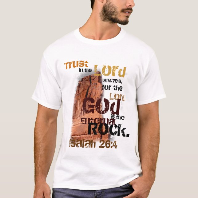T-shirts Tshirt do 26:4 de Isaiah (Frente)