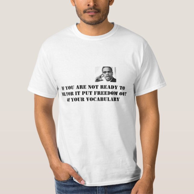 T-shirts tshirt do branco do malcom x (Frente)