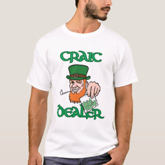 T-shirts TShirt do branco do negociante de Craic