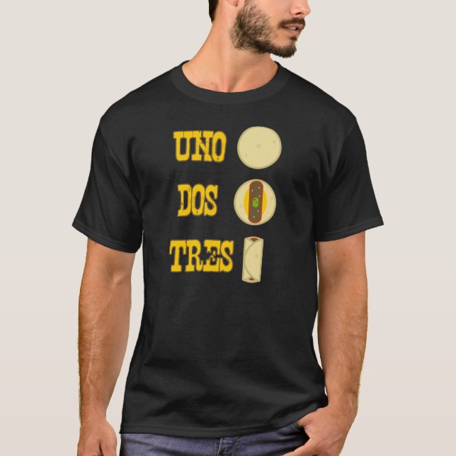 T-shirts Tshirt do Burrito do Dos Tres da ONU (Frente)