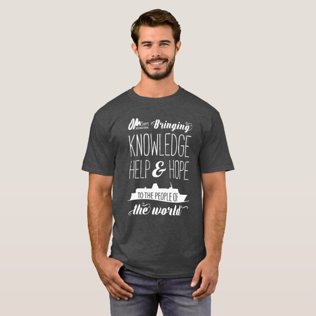 T-shirts Tshirt do cinza do navio de KHH (Frente Completa)