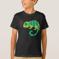 Tshirt do divertimento do camaleão