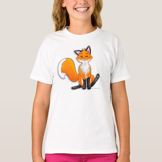 T-shirts Tshirt do Fox para meninas (Frente)
