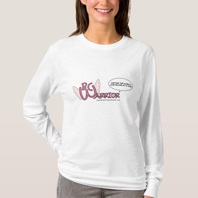 T-shirts T'shirt do guerreiro do cancro da mama (Frente)