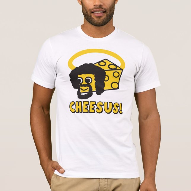 T-shirts TShirt do humor de Cheesus (Frente)