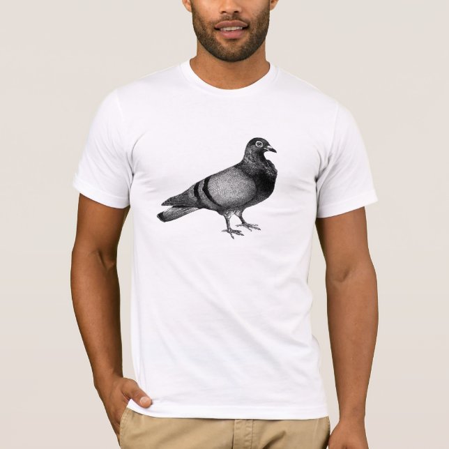 T-shirts Tshirt do pombo do vintage (Frente)