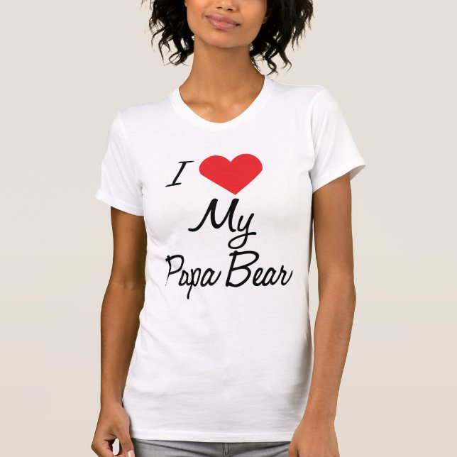 T-shirts Tshirt do urso da papá (Frente)