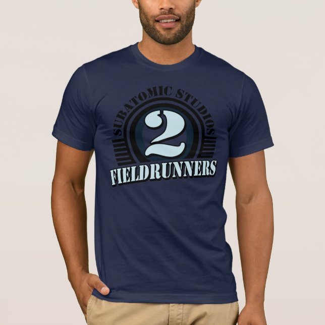 T-shirts Tshirt dos azuis marinhos de Fieldrunners 2 (Frente)