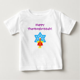 T-shirts Tshirt engraçado dos perus de Thanksgivukkah das
