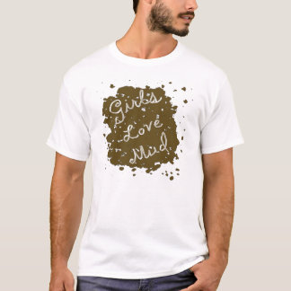 T-shirts TShirt enlameado da lama do amor das meninas