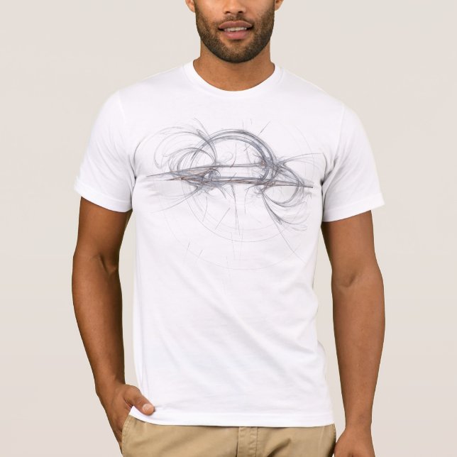 T-shirts Tshirt esférico do Fractal do horizonte (Frente)