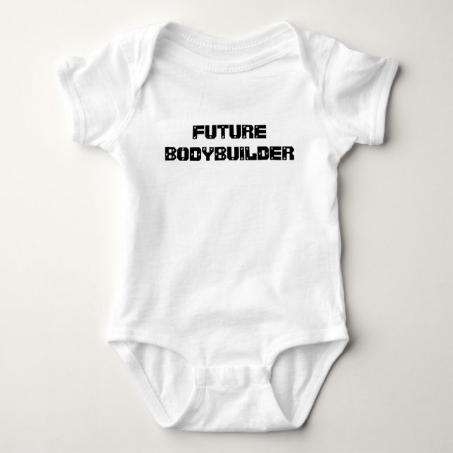 T-shirts Tshirt futuro do bebê do Bodybuilder (Frente)