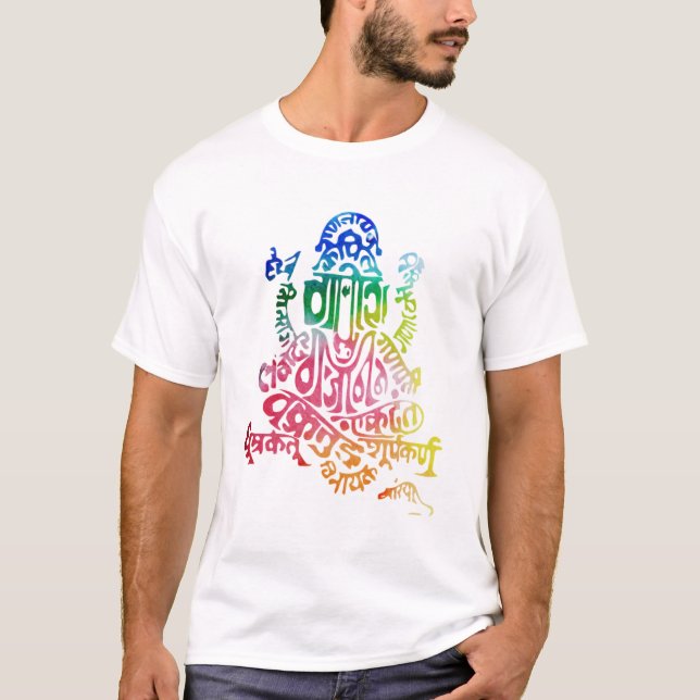 T-shirts Tshirt Ganesh Mantra watercolor (Frente)