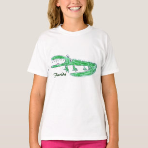 T-shirts Tshirt louco dos desenhos animados do jacaré