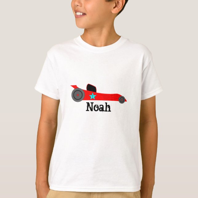 T-shirts Tshirt personalizado do carro de corridas (Frente)