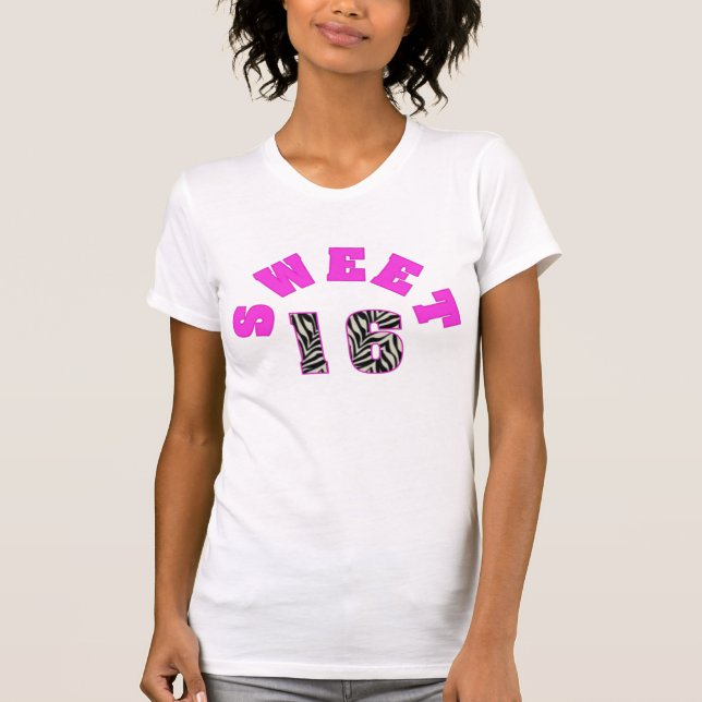 T-shirts Tshirt personalizado do doce 16 do impressão da (Frente)