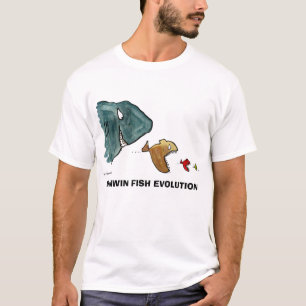 T-shirts Tshit da EVOLUÇÃO dos PEIXES de DARWIN