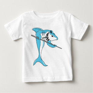T-shirts Tubarão que joga bilhar