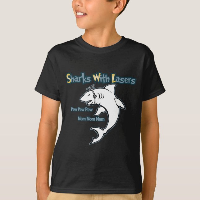 T-shirts Tubarões com lasers (Frente)