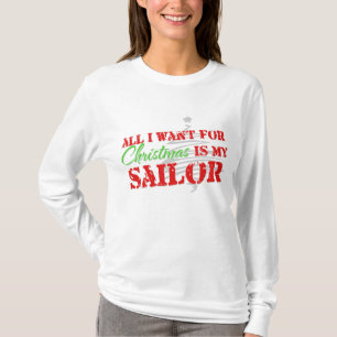 T-shirts Tudo o que eu quero no Natal - Marinheiro