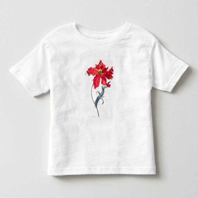T-shirts Tulipa: Vermelho de Perroquet (Frente)