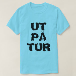T-shirts Tur norueguês do på de Ut do texto - para fora e