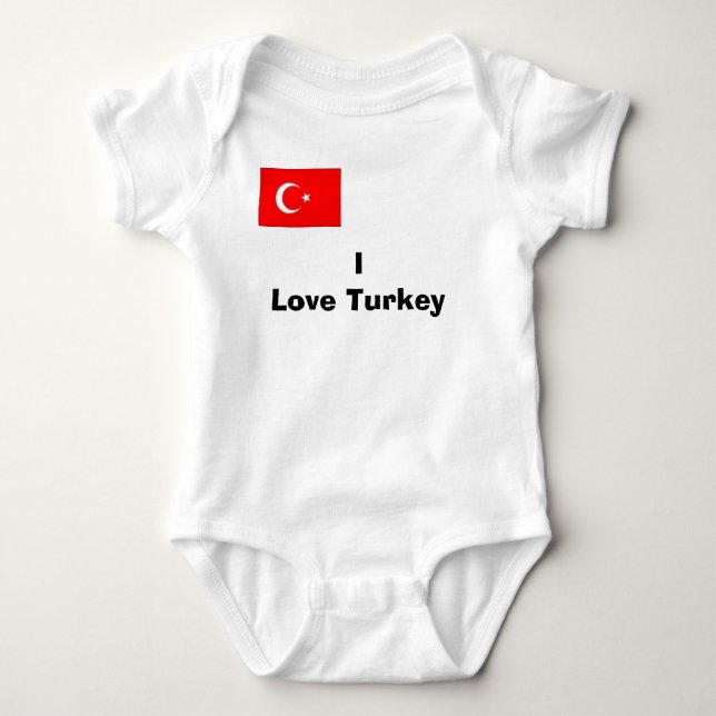 T-shirts turco, eu amo Turquia (Frente)