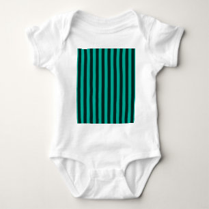 T-shirts Turquesa Peacock Vertical Stripes
