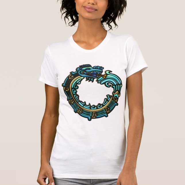 T-shirts Turquesa Quetzalcoatl (Frente)