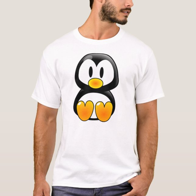 T-shirts tux de pinguim bebê (Frente)