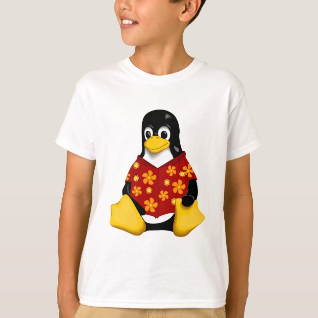 T-shirts Tux ocasional (Frente)