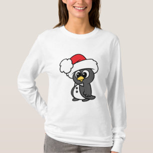 T-shirts Tuxedo Penguin de Natal bonito