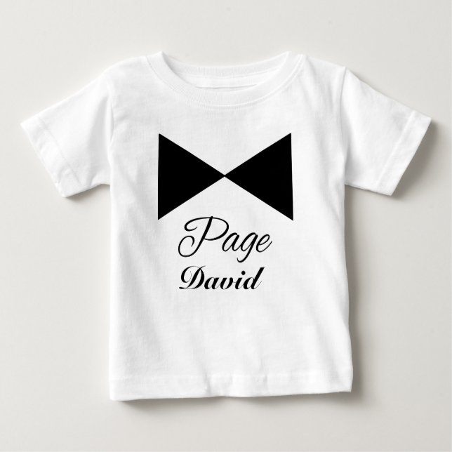 T-shirts Tuxedo Tie Personalizável Page Boy Tshirt (Frente)
