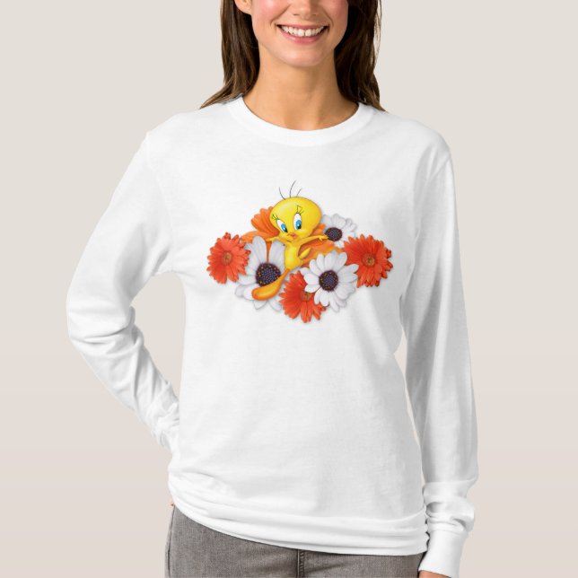 T-shirts TWEETY™ com margaridas (Frente)