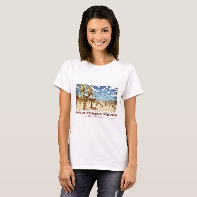 T-shirts Twentynine Palms California (Frente Completa)