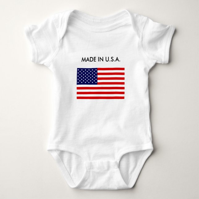 T-shirts U.S.A. Bebê feito (Frente)