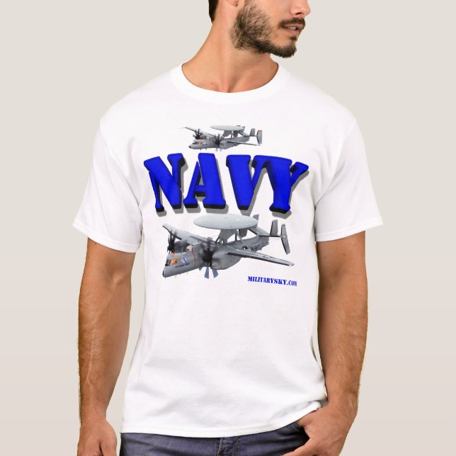 T-shirts U.S. Tshirt avançado do marinho E-2D Hawkeye (Frente)