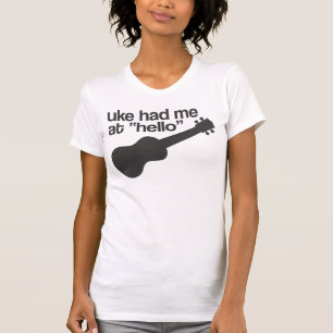 T-shirts "Uke teve-me "olá!"" no design