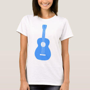 T-shirts Ukulele - Azul bebê