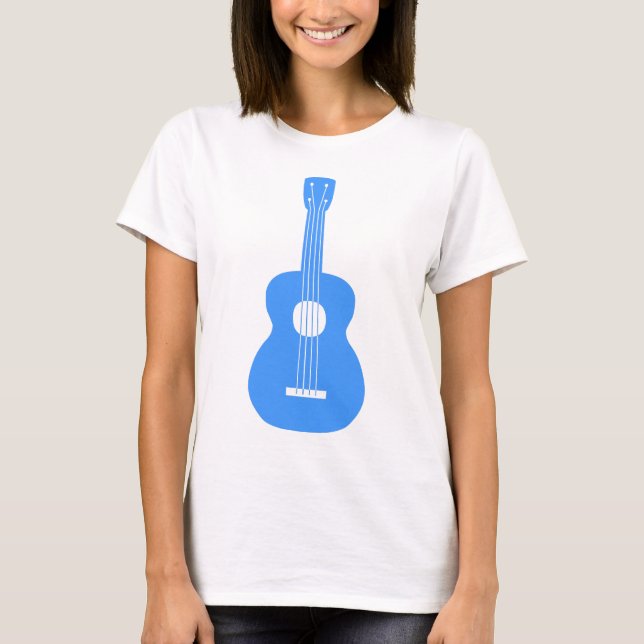 T-shirts Ukulele - Azul bebê (Frente)