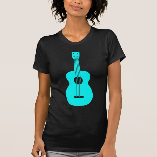 T-shirts Ukulele - Ciano (Frente)