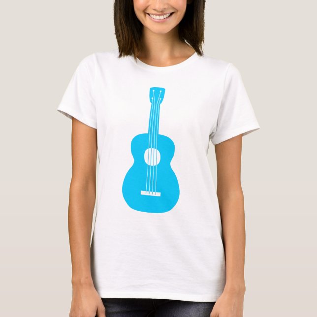 T-shirts Ukulele - Sky Blue (Frente)