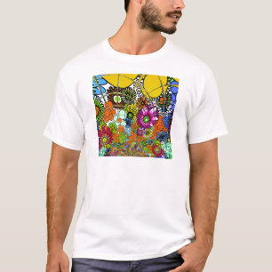 T-shirts Última Arte de Design de Padrão Floral Colorida In