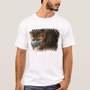 T-shirts Um ancião que ilumina sua tubulação em um estud