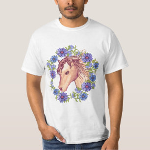 T-shirts Um Cavalo de Margarida Azul
