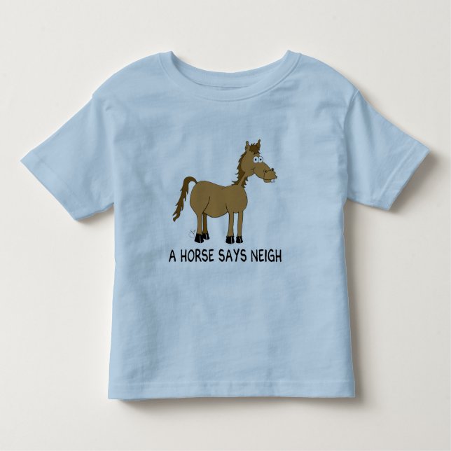 T-shirts Um Cavalo Diz Perto (Frente)