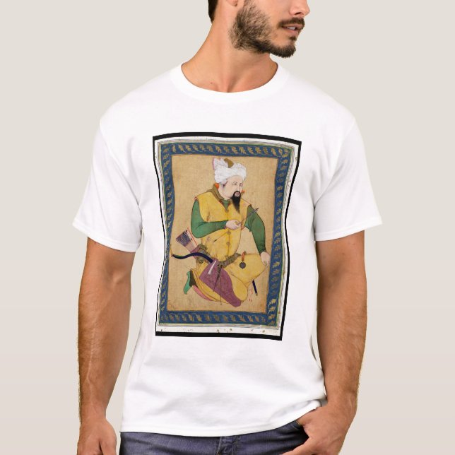 T-shirts Um chefe do Turkoman ou do Mongol que guardara uma (Frente)
